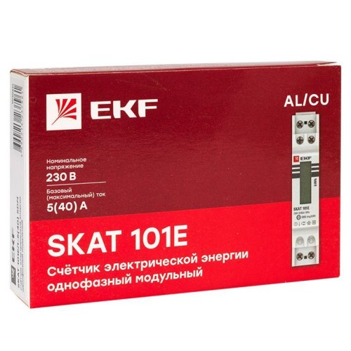 Счетчик SKAT 101E/1-5(40) SDM 1ф 5-40А модульный без поверки EKF 10106M