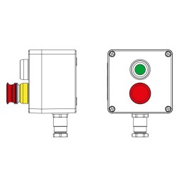 Пост управления взрывозащищенный из полиэстера CPE-P-03-(1xP1G(11)-1xP6E(11))-1xKH2MHK(C)1Ex d e IIC Т5 Gb / Ex tb IIIC T95град.C DbIP66/КЗ DKC 2231.031.22.121D