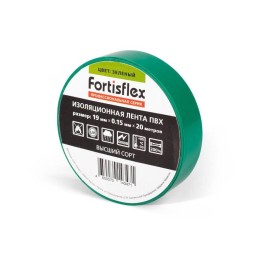 Изолента ПВХ 19х0.15x20 зел. Fortisflex 71233