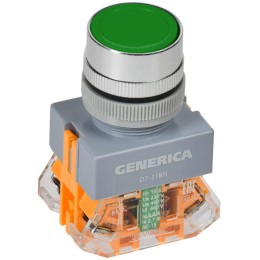 Кнопка D7-11BN d22мм 1з+1р зел. GENERICA BBT50-11BN-3-22-K06-G