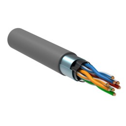 Кабель витая пара F/UTP кат.5E 4PR 24 AWG PVC 1м сер. РФ (уп.305м) GENERICA BC1-C5E04-311-305-R-G