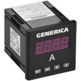 Амперметр цифровой щитовой 1ф DO RS-485 72х72 LED GENERICA IDA11-5-1-3-LED-G