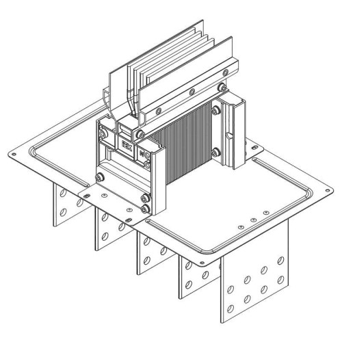 Секция фланцевая Тип2 800А Al 3L+N+PER IP55 тран. IEK LB-0800A4-35-F-F2