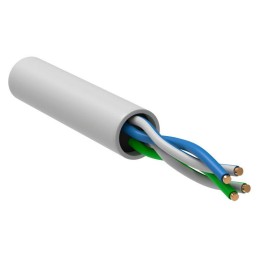 Кабель витая пара U/UTP кат.5E 2х2х24AWG solid LSZH бел. (500м) (м) ITK LC1-C5E02-128