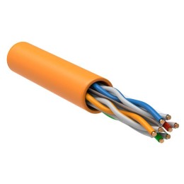 Кабель витая пара U/UTP кат.6 4х2х23AWG solid LSZH оранж. (305м) (м) ITK LC1-C604-127