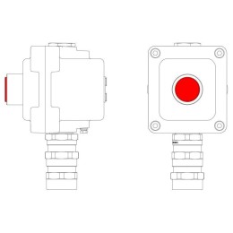 Пост управления взрывонепроницаемый из алюминия LCSD-01-B-MC-L1R(220)x1-PCMB-KA3MHK DKC LCSD21000020