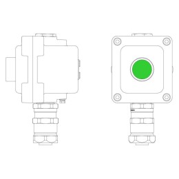 Пост управления взрывонепроницаемый из алюминия LCSD-01-B-MB-P1G(11)x1-PBMB-KAEPM2MHK-20 DKC LCSD21000031