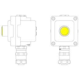 Пост управления взрывонепроницаемый из алюминия LCSD-01-B-MC-L1Y(220)x1-PCMB-KAEPM3MHK-20 DKC LCSD21000046