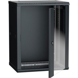 Шкаф 19 дюйм LINEA W 12U 600х450мм настен. стекл. дверь RAL9005 ITK LWR5-12U64-GF