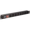 Блок розеток 8 мест PDU 19дюймов IEC320 C13 PH12-8C133 с LED выкл. алюм. профиль1U вход C14 без шнура ITK PH12-8C133