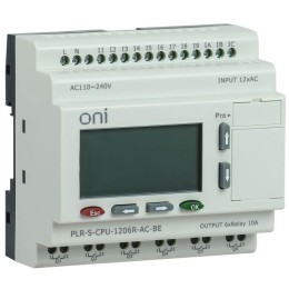 Реле логическое PLR-S. CPU1206(R) 220В AC с экраном ONI PLR-S-CPU-1206R-AC-BE