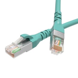 Патч-корд экранированный CAT6A S/FTP 4х2 LSZH 3м  бирюз. DKC RN6ASF4530AQ