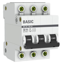 Выключатель нагрузки 3п 32А ВН-29 Basic EKF SL29-3-32-bas