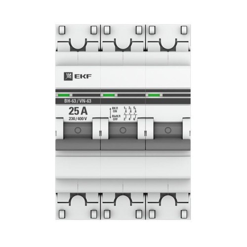 Выключатель нагрузки 3п 25А ВН-63 PROxima EKF SL63-3-25-pro