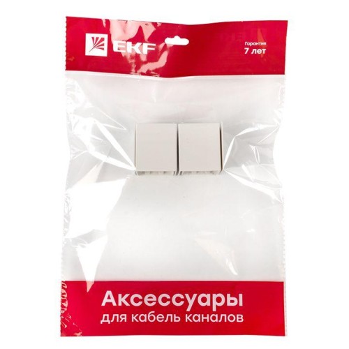 Соединитель 40х40 бел. Plast PROxima (уп.4шт) EKF conw-40-40x4