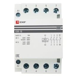 Контактор модульный КМ 16А 2NО+2NC (3 мод.) PROxima EKF km-3-16-22