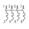 Выключатель автоматический модульный 4п C 1А 4.5кА ВА 47-63 PROxima EKF mcb4763-4-01C-pro