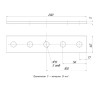 Пластина STRUT 5 отверстий HDZ EKF stp5-HDZ