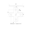Пластина STRUT Х-образ. 5 отверстий HDZ EKF stpx-HDZ
