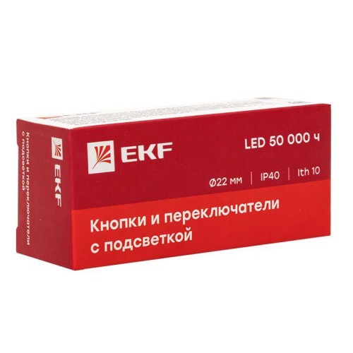 Переключатель BD21 2P с красн. подсветкой 24В NO PROxima EKF xb2-bk21-r-24