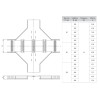 Ответвитель Х-образ. лестничный 50х200мм EKF xlt50200